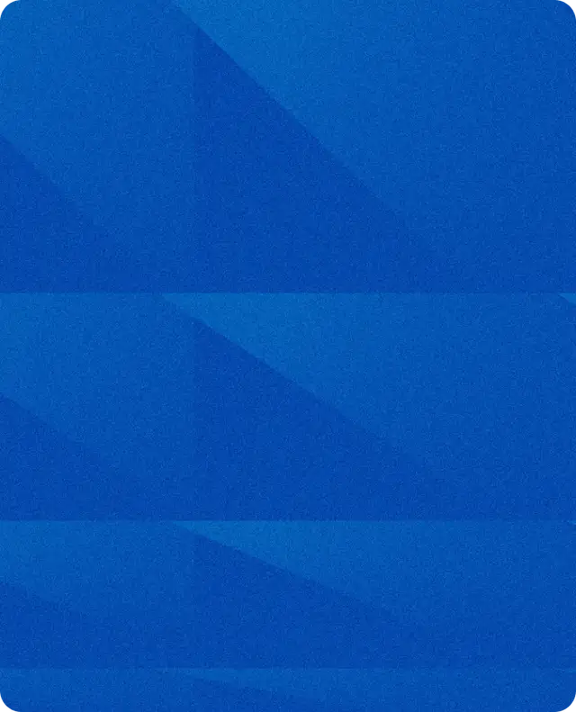 Blue abstract background with diagonal geometric shapes and rounded corners.